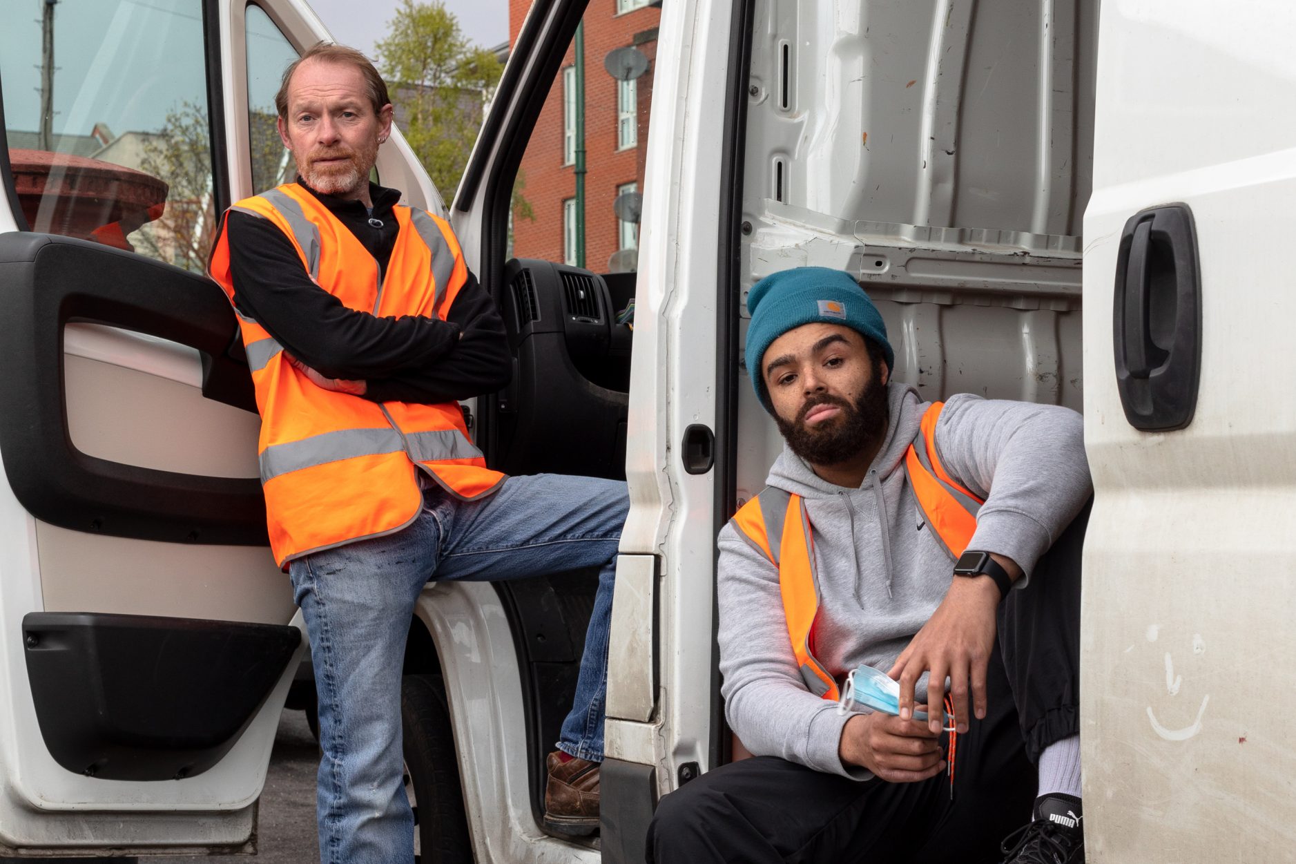 Karl Haynes and Conor Glean in Handle with Care. Photo Credit: Tom Wren