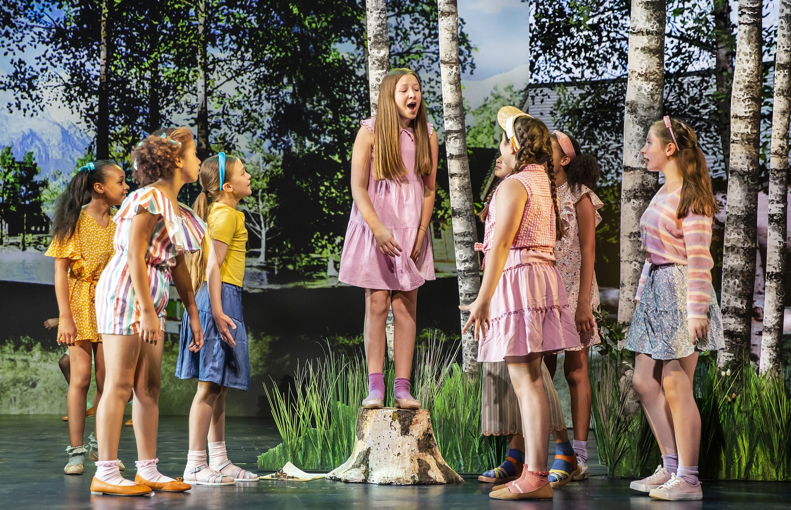 Eden Patrick and young cast in Identical (Photo; Pamela Raith) 