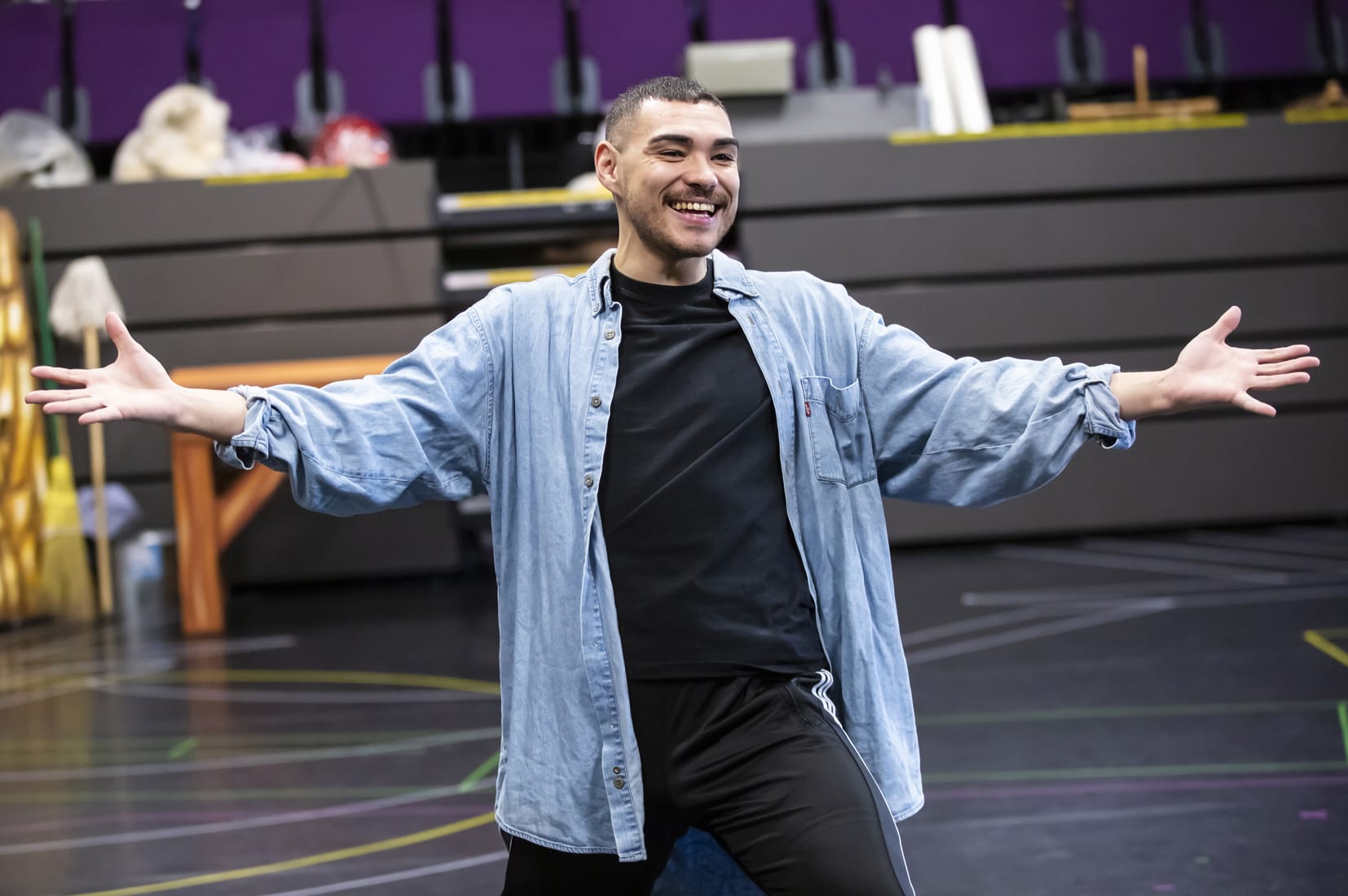 Danny Hendrix in rehearsal for Cinderella. Photo by Pamela Raith.