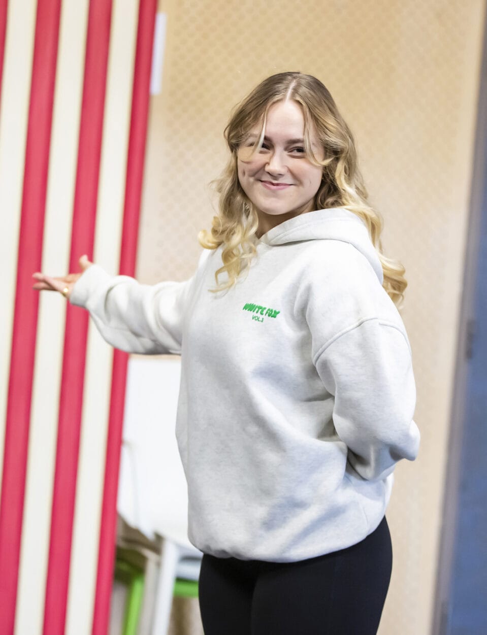 Georgia-Mae Price in rehearsal for Cinderella. Photo by Pamela Raith.