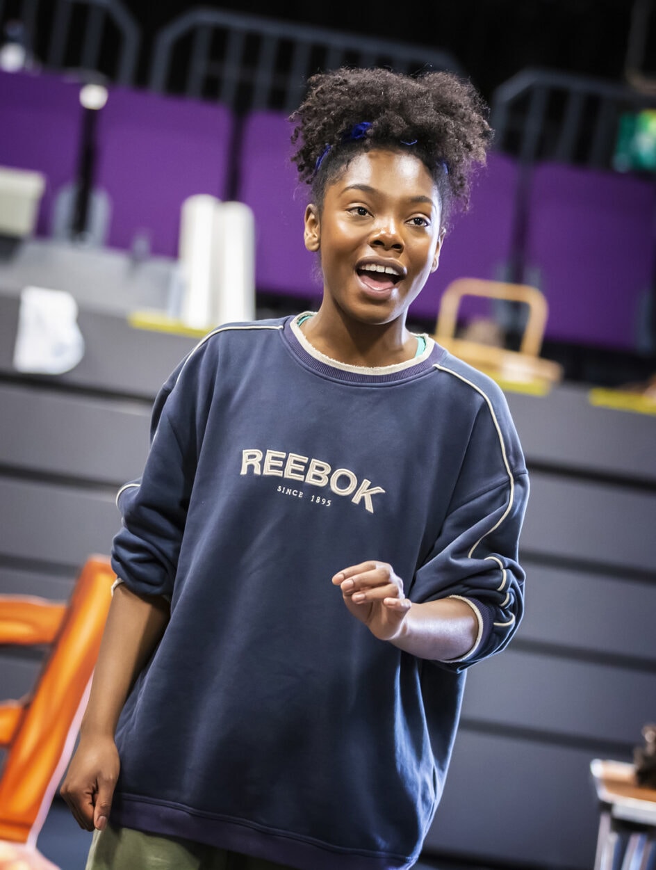 Jewelle Hutchinson in rehearsal for Cinderella. Photo by Pamela Raith.