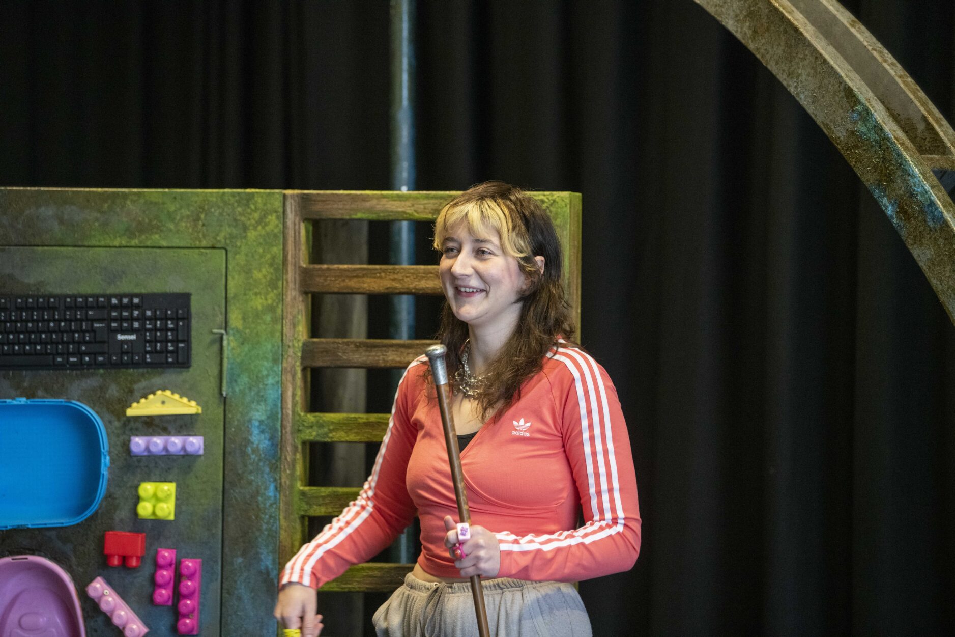 A K Golding in Twelfth Night rehearsals. (Photo:Tracey Whitefoot)