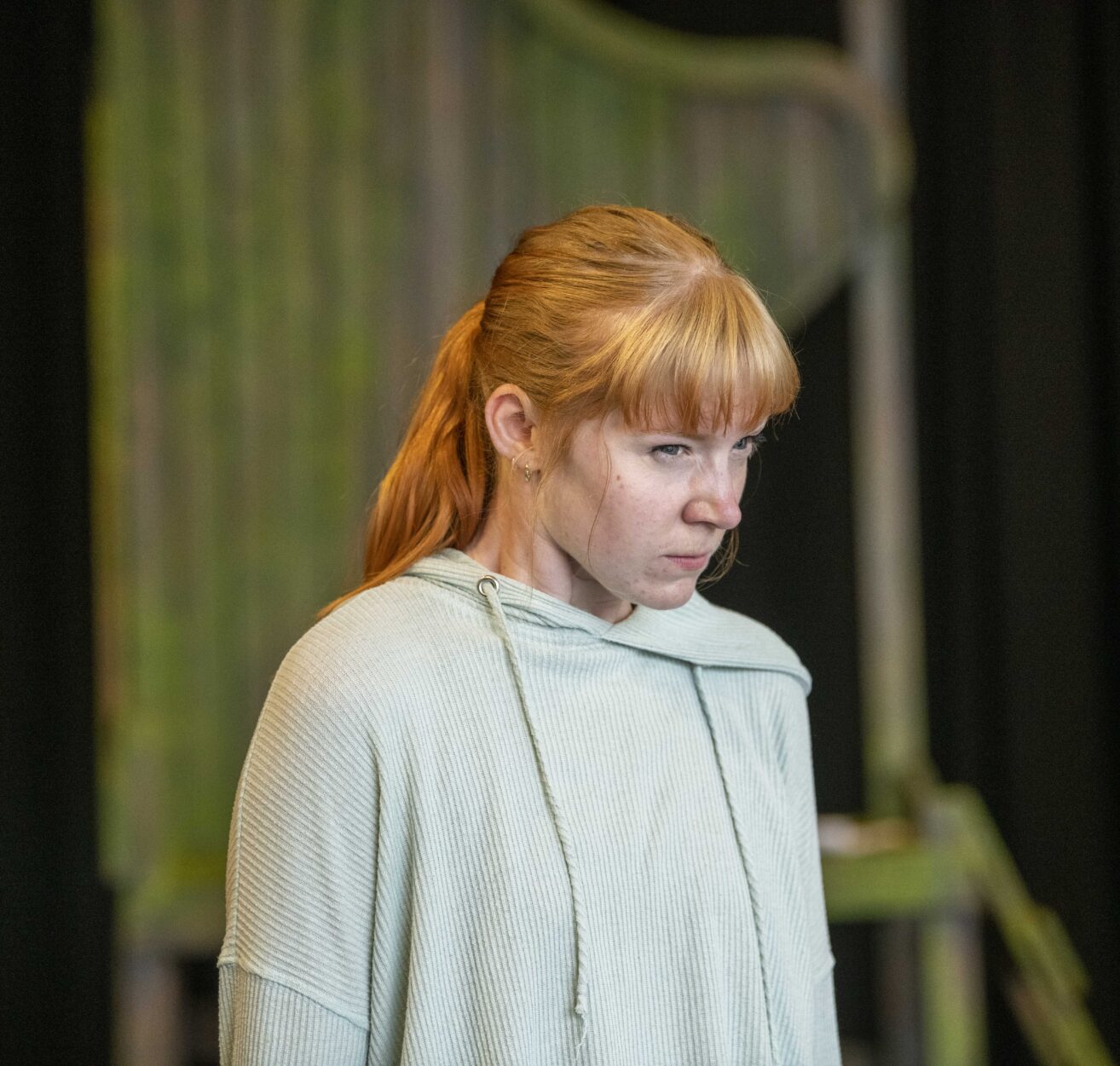 Zoë May Dales in Twelfth Night rehearsals. (Photo:Tracey Whitefoot)