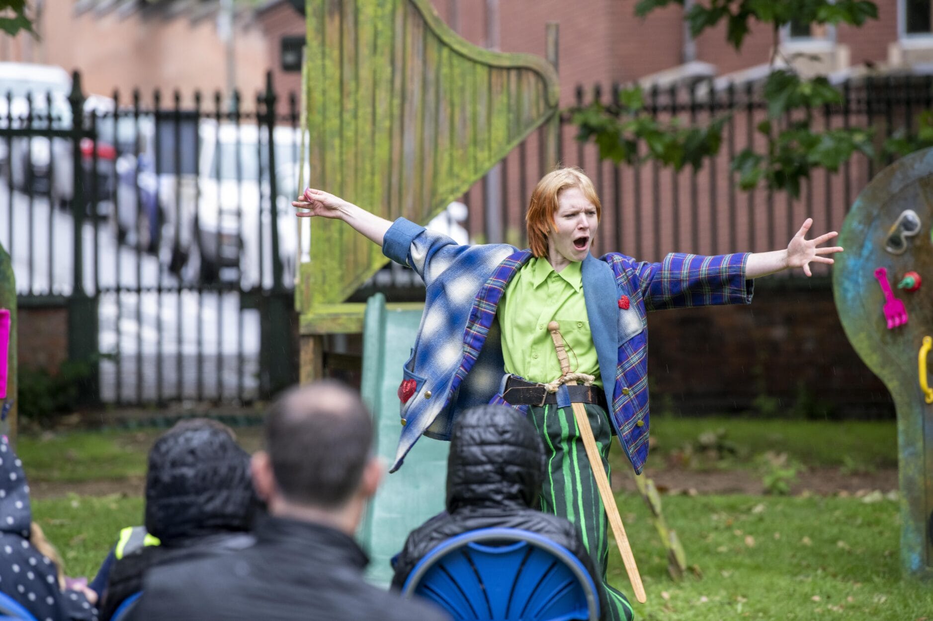 Zoë May Dales as Sebastian in Twelfth Night. (Photo by Tracey Whitefoot)
