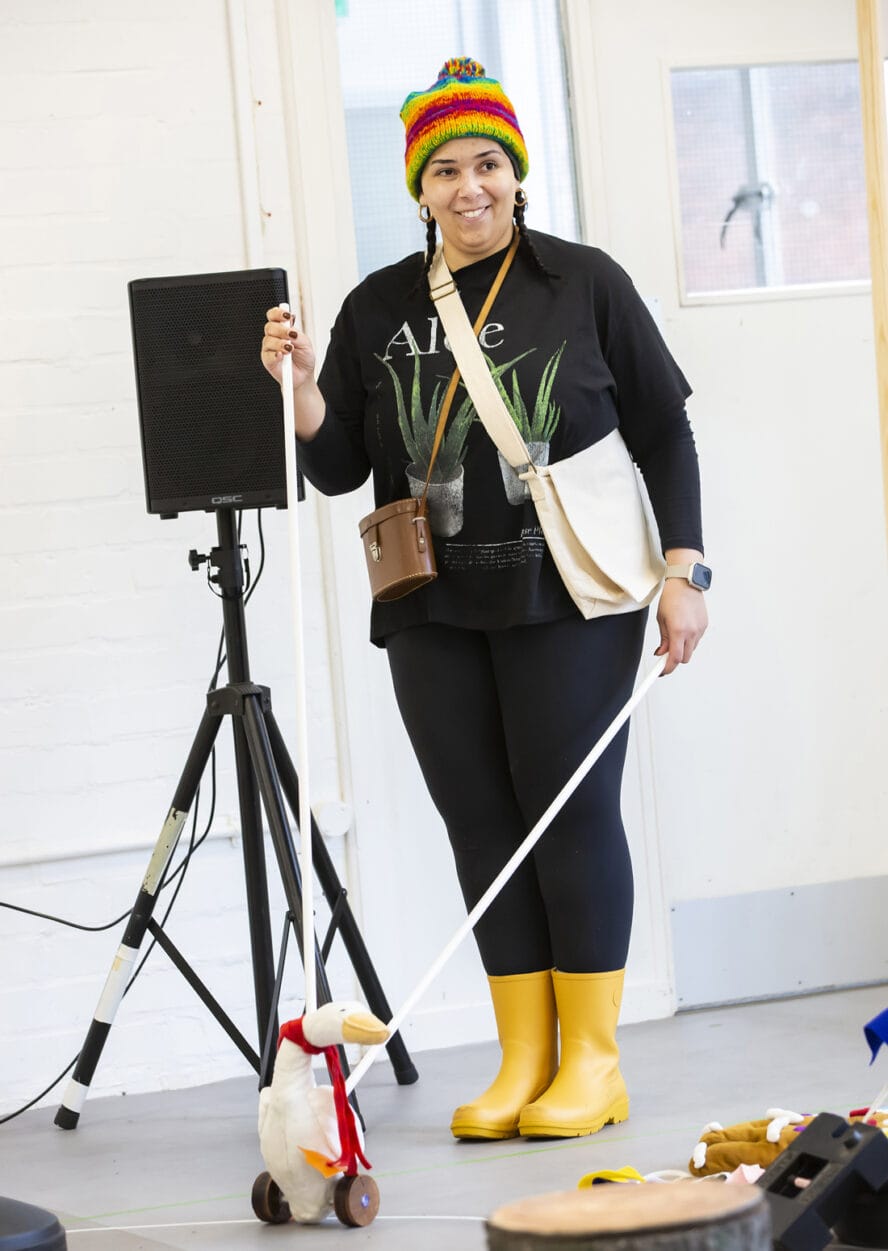 Maya Thompson in rehearsal for Hansel and Gretel.