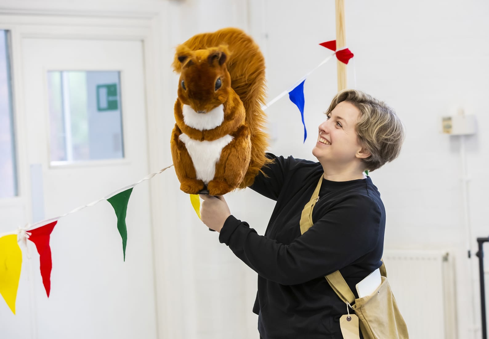 Megan Vaughan-Thomas in rehearsal for Hansel and Gretel.