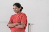 Nadia Nadarajah in rehearsal for The Real & Imagined History of the Elephant Man