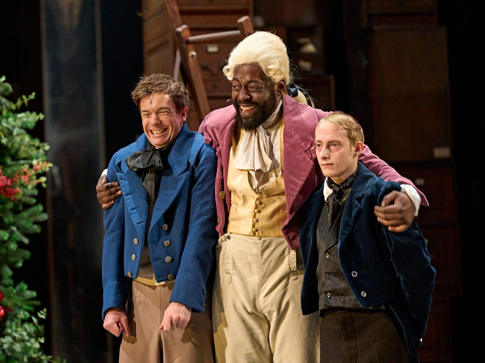 James Backway, Joe Shire and Ryan Weston in A Christmas Carol. Photo by Manuel Harlan.