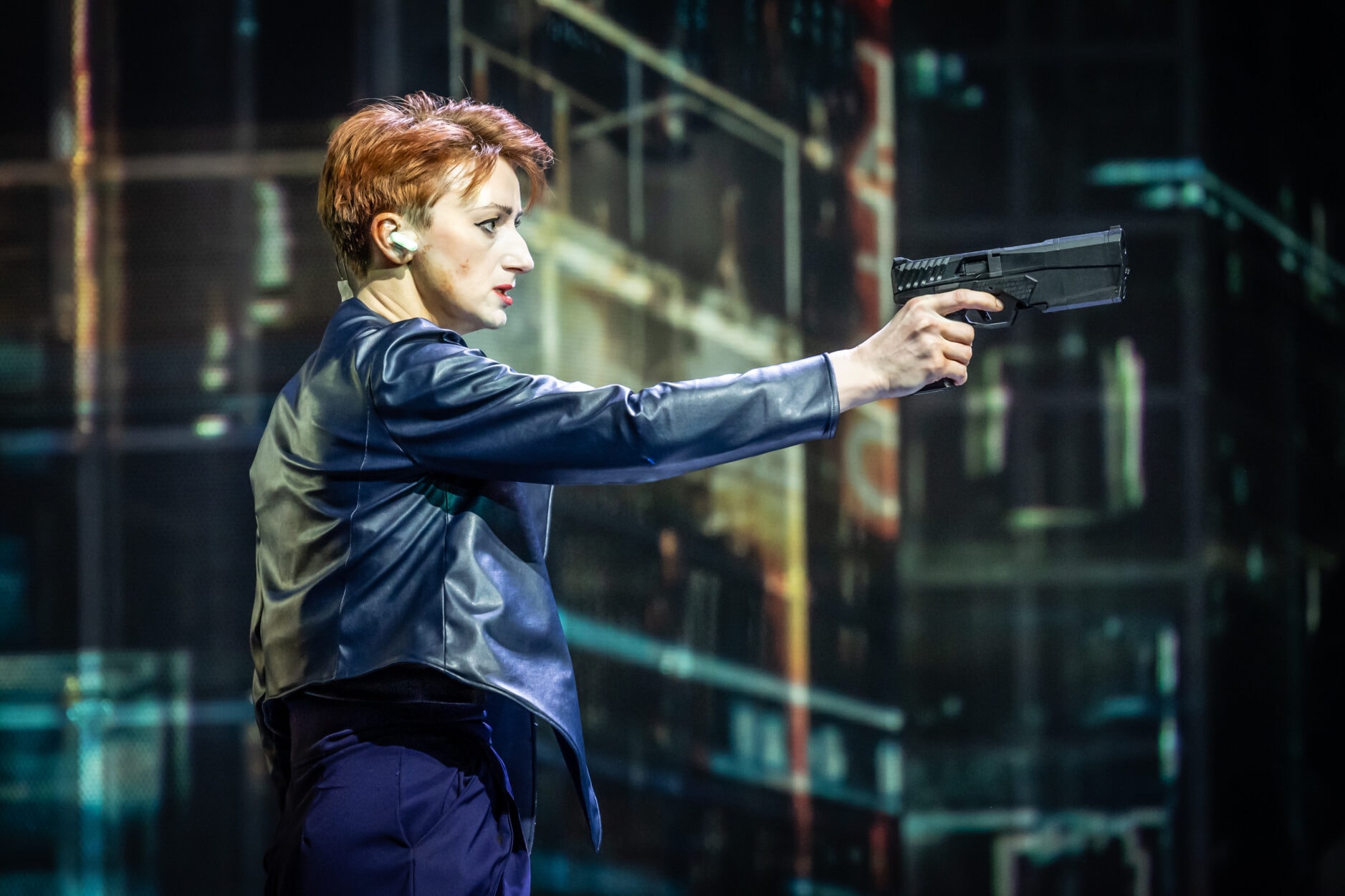 Jodie McNee in Minority Report. Photo by Marc Brenner.