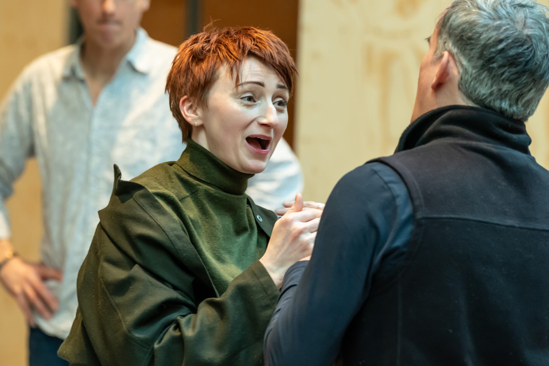 Jodie McNee in rehearsal for Minority Report. Photo by Marc Brenner.