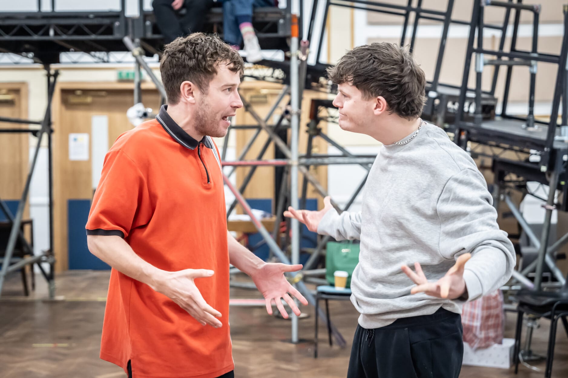David Shields and Alec Boaden in rehearsal for Punch. Photo by Marc Brenner.