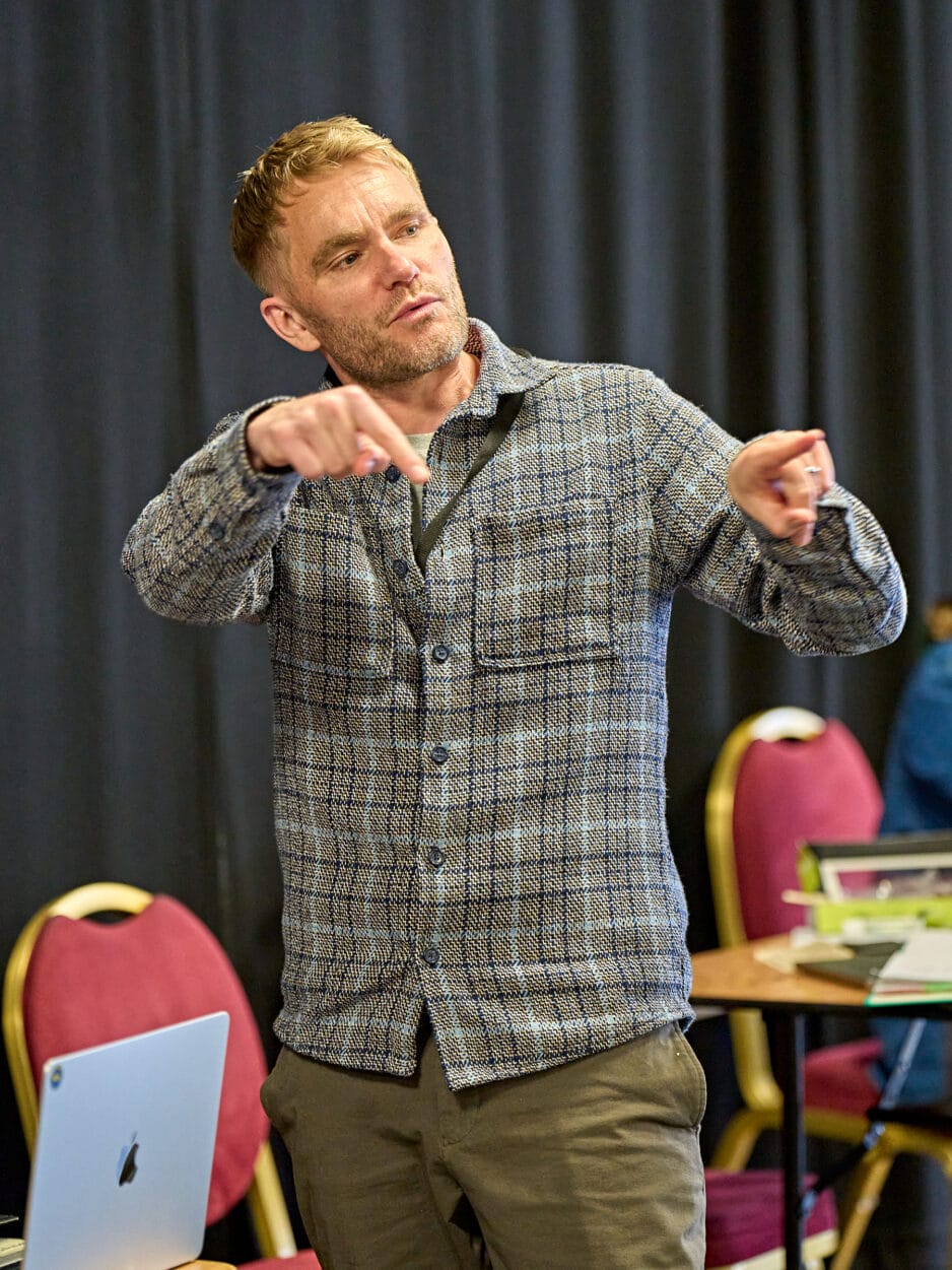 Adam Penford, Director, in rehearsal for A Christmas Carol 2023. Photo by Manuel Harlan.