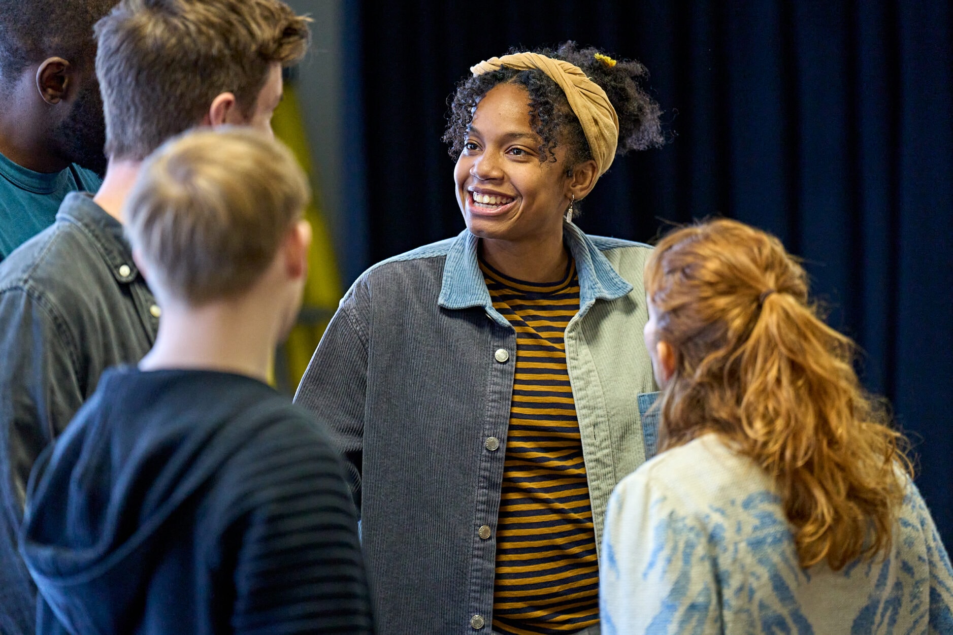 Leona Allen and cast in rehearsal for A Christmas Carol 2023. Photo by Manuel Harlan.