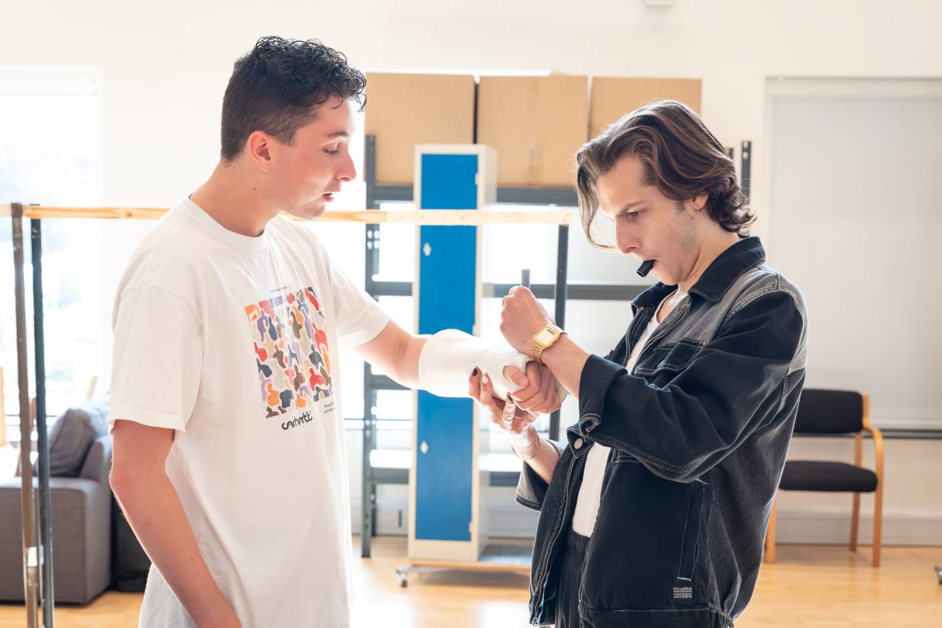 Ryan Kopel and Killian Thomas Lefevre in rehearsals 