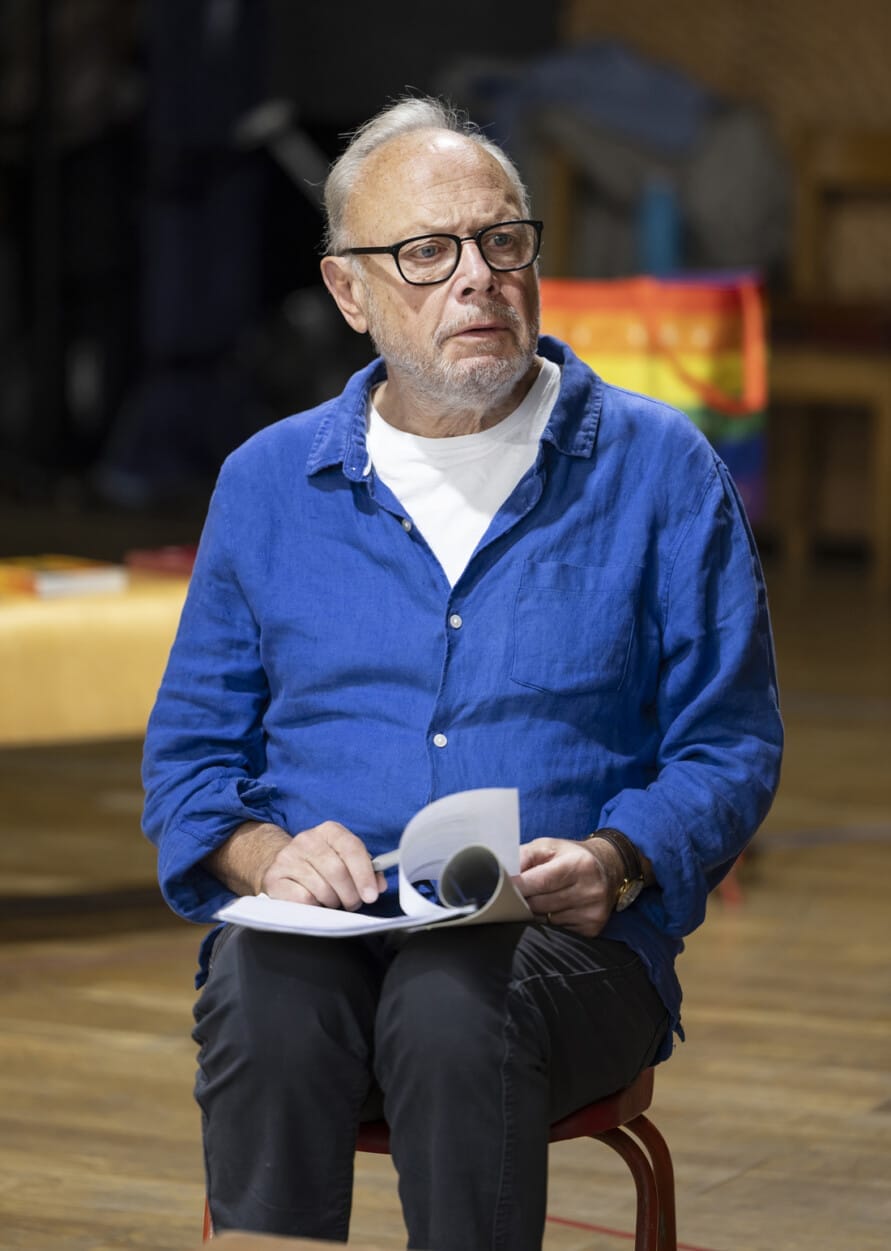 Jonathan Coy in rehearsals for Eureka Day. Photo by Pamela Raith.