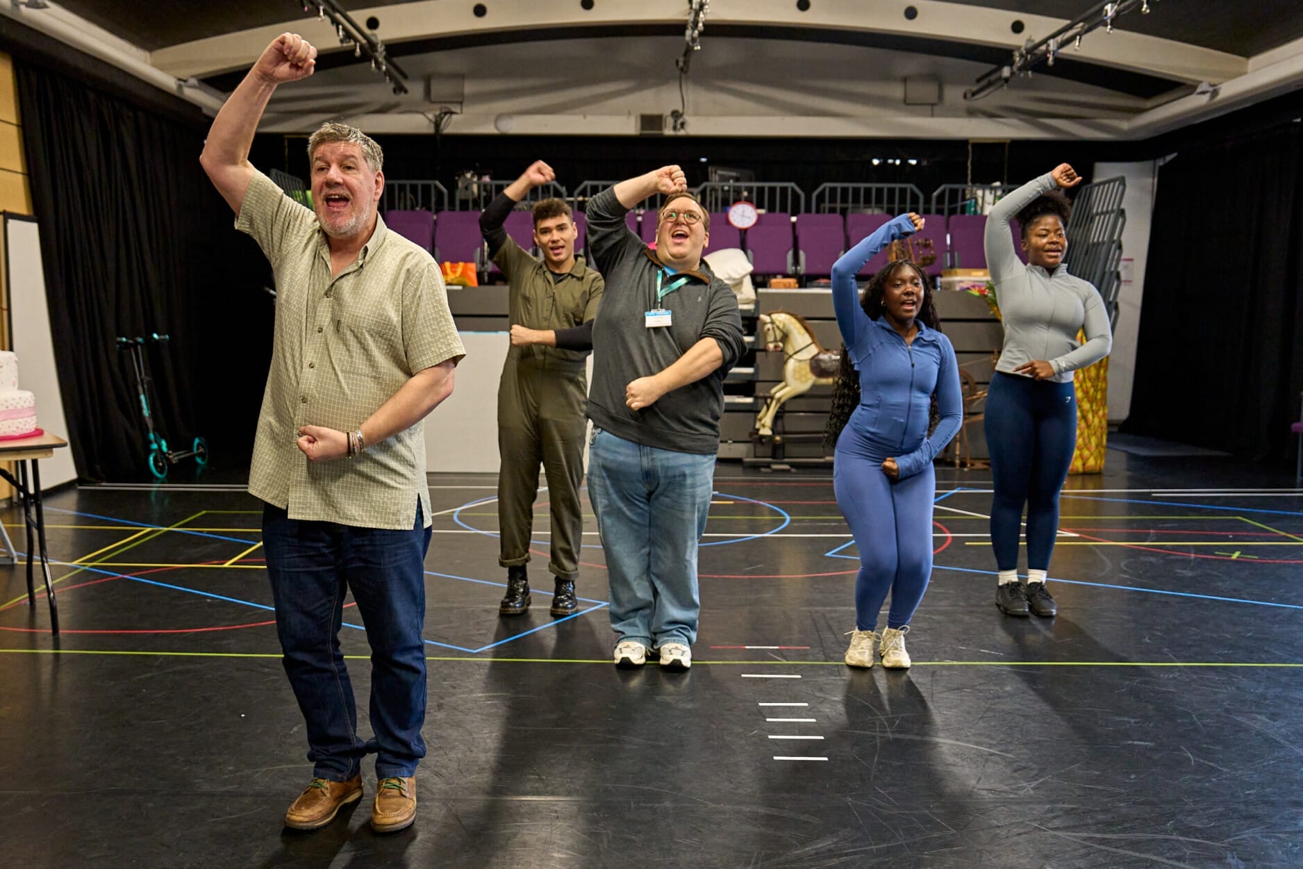 John Elkington, Danny Hendrix, TJ Lloyd, Yazmin King and Charis Alexandra in rehearsals for Sleeping Beauty. Photo by Manuel Harlan.